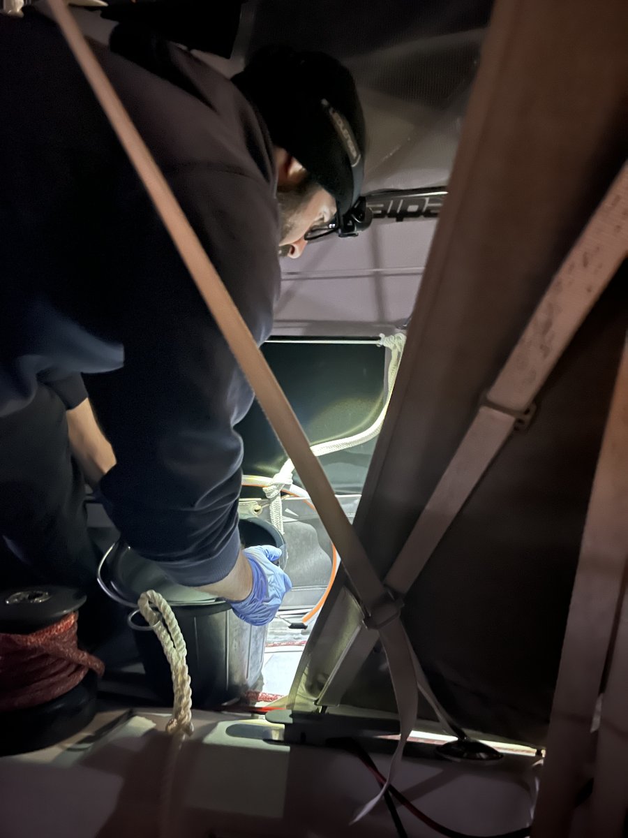 Die Wassertanks wurden mit Hilfe von "Katadyn MT Clean" gesäubert.